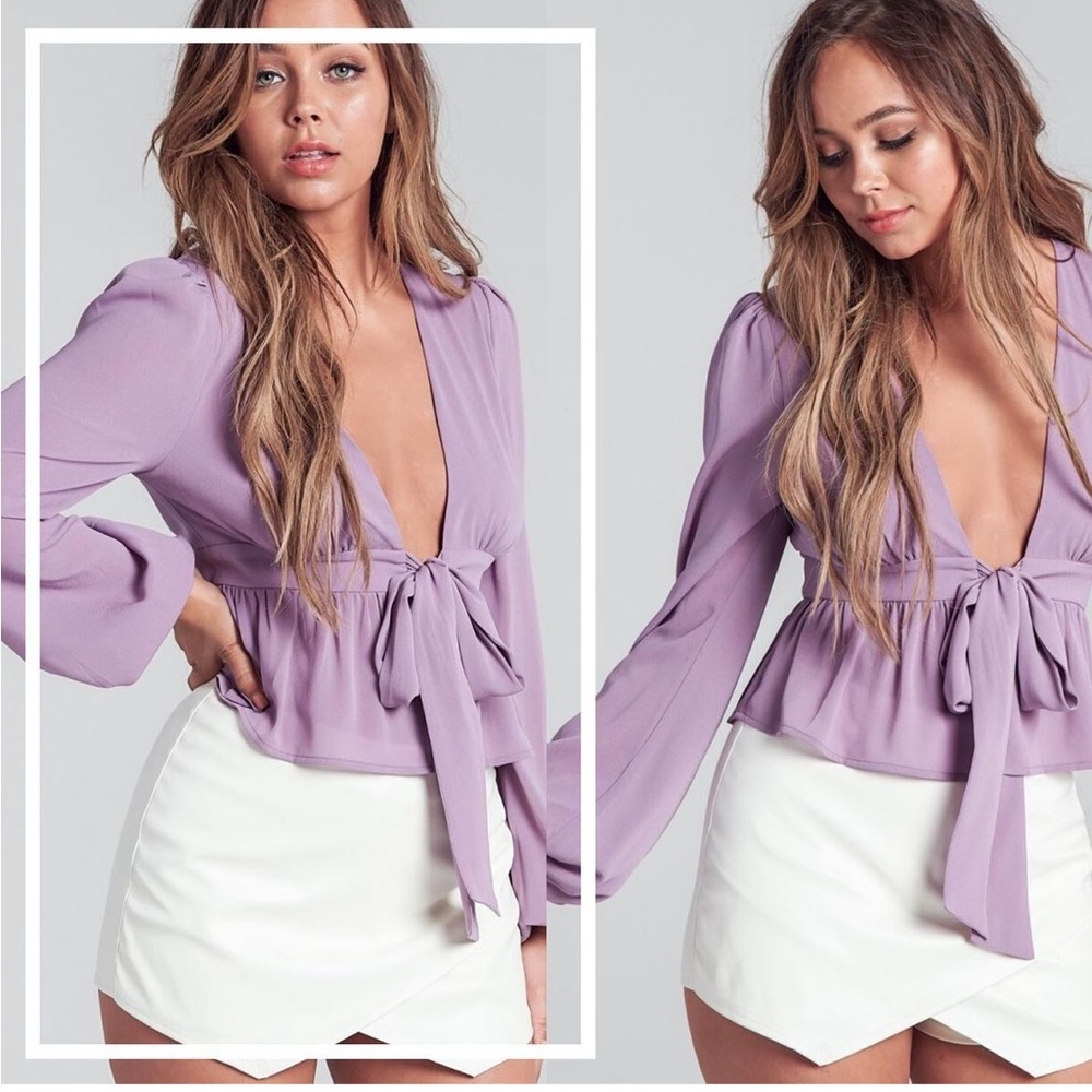 Lavender Long sleeve Blouse